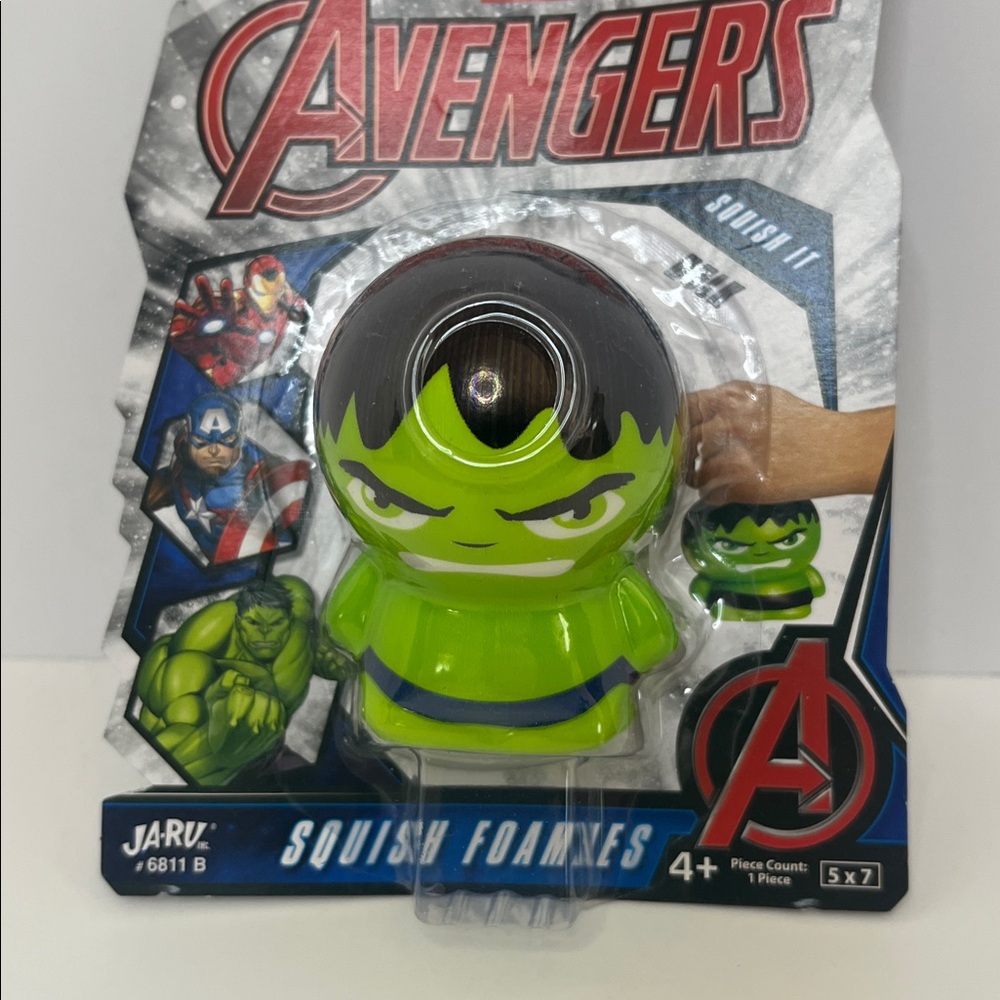 5 set Marvel Avengers Squish Foamies - Blue Captain America & Green Hulk - Picture 2 of 5